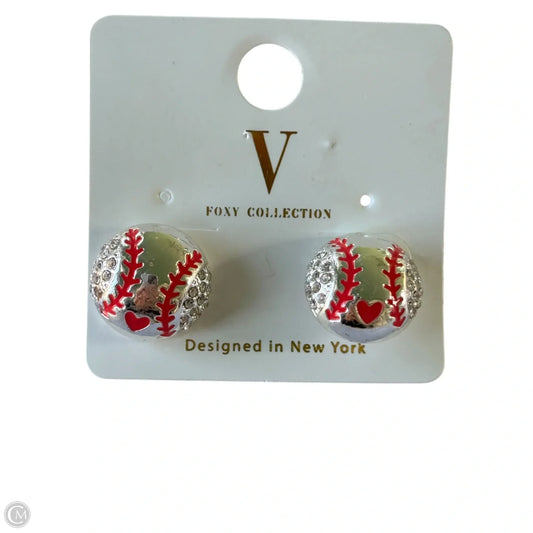 Earrings Stud Baseball