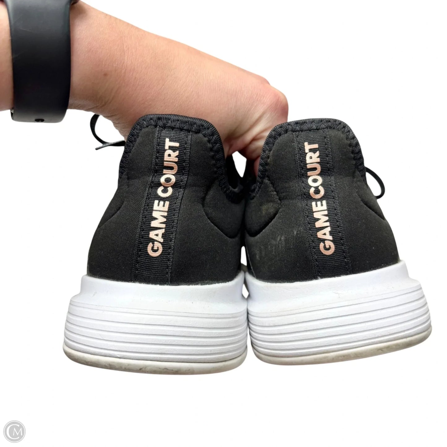 Shoes Athletic By Adidas In Black & Pink, Size: 7