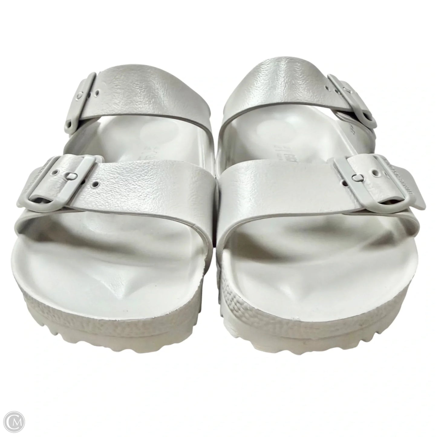 Sandals Flats By Birkenstock In Grey, Size: 9