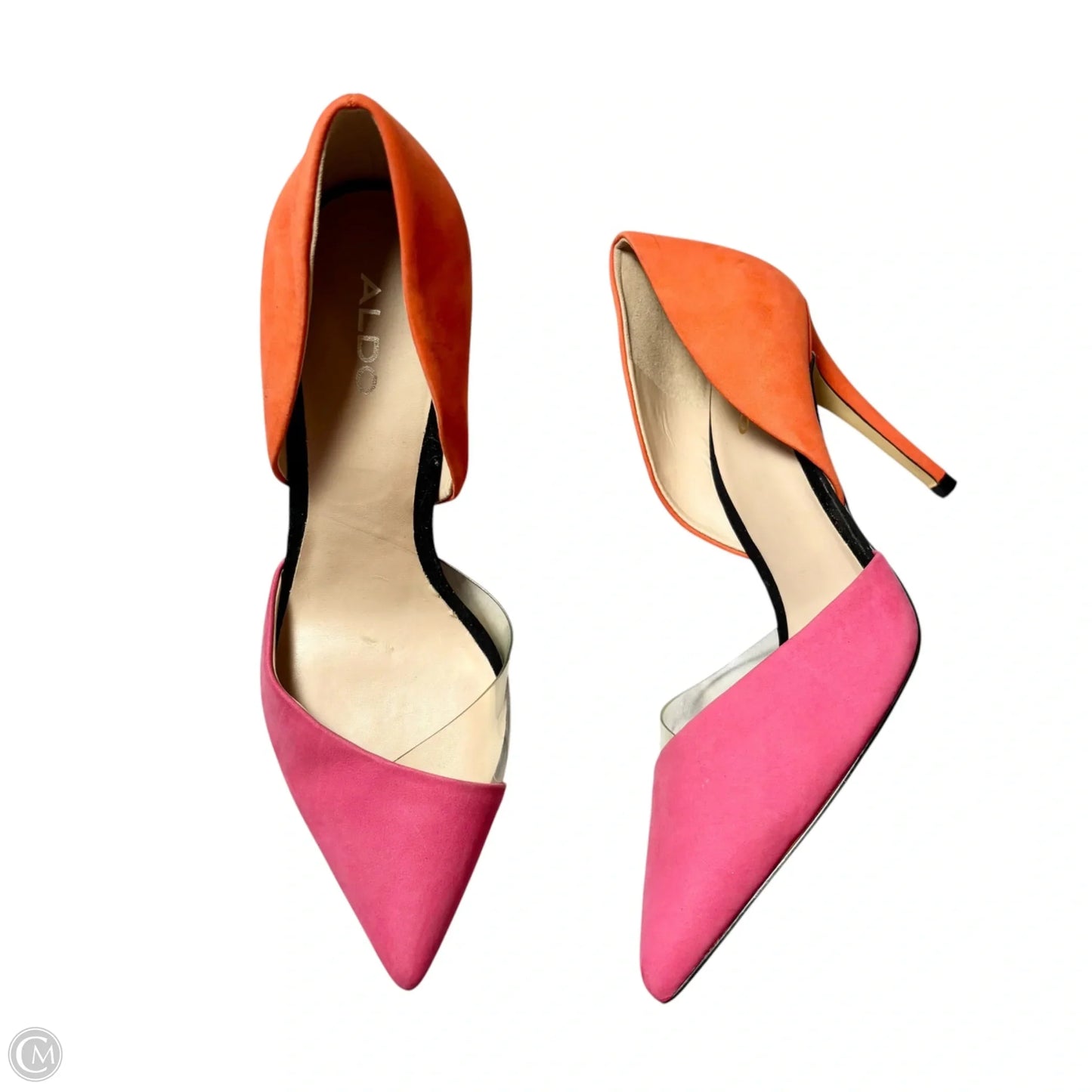 Shoes Heels Kitten By Aldo In Orange & Pink, Size: 6