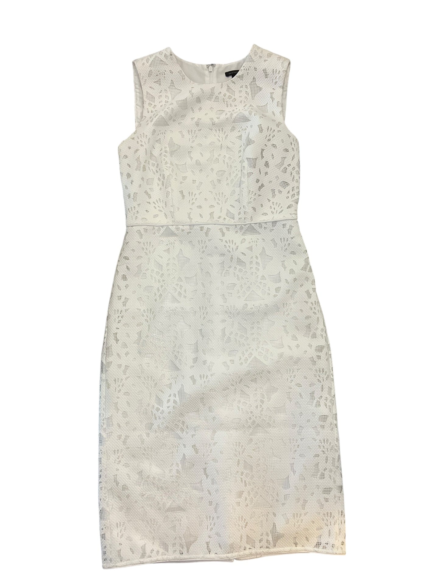 Dress Party Midi By Ann Taylor In White, Size:Xs