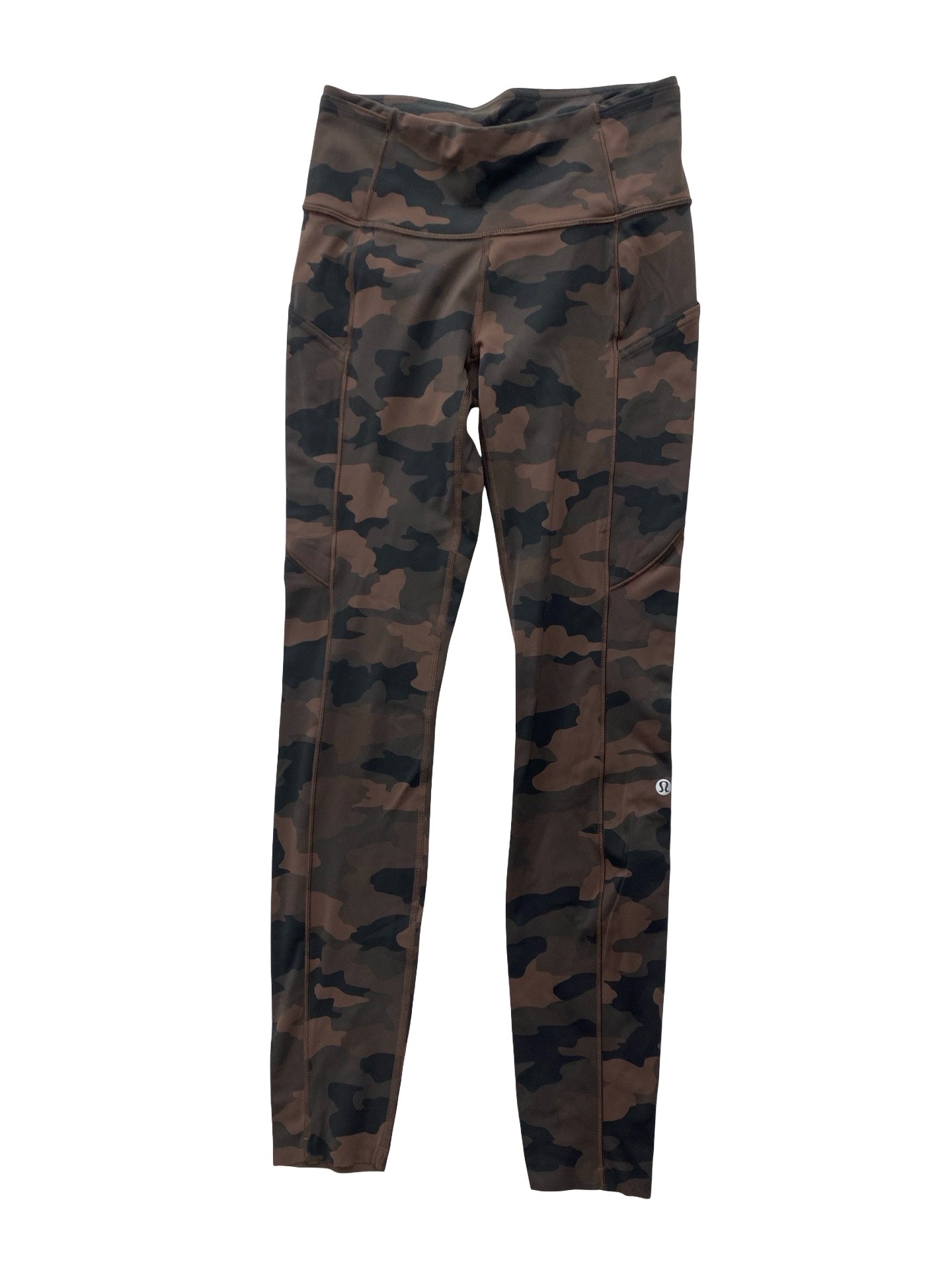 Athletic Leggings By Lululemon In Camouflage Print, Size:4