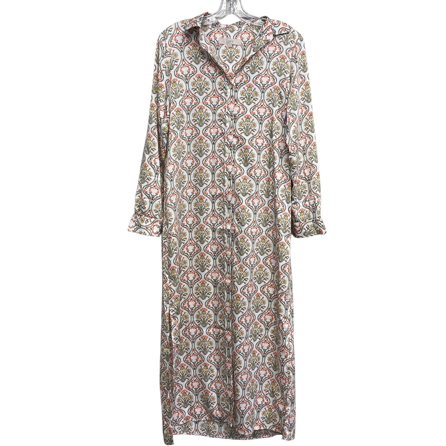 Dress Casual Midi By Loft In Floral Print, Size:Xs