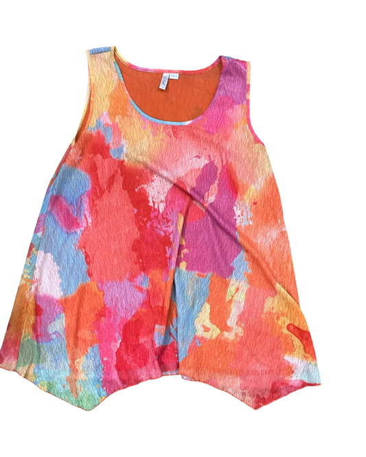 Top Sleeveless By Ethyl In Orange & Pink, Size:M