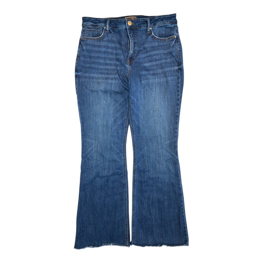 Jeans Flared By Kut In Blue Denim, Size:14