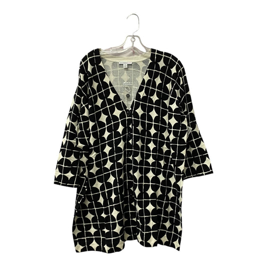 Sweater Cardigan By Isaac Mizrahi Live Qvc In Black, Size:2X