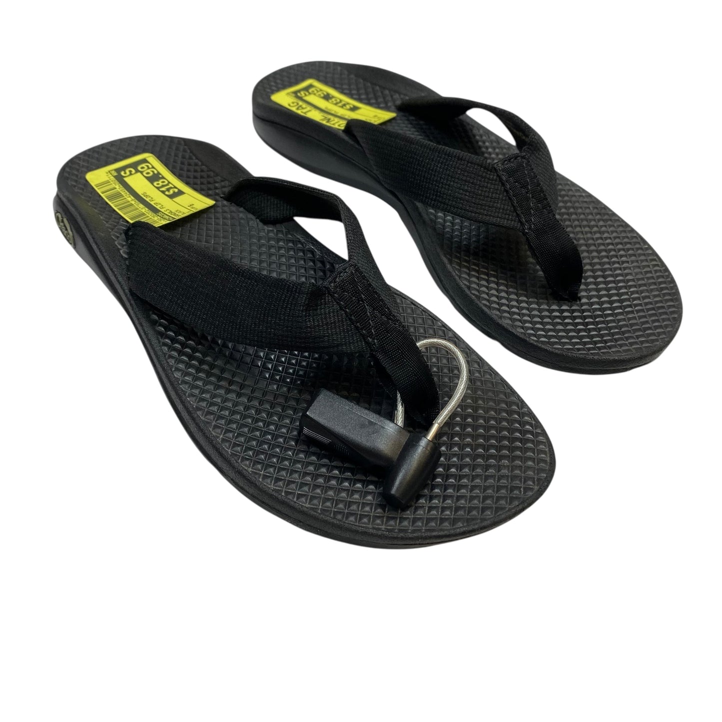 Sandals Flip Flops By Chicos In Black, Size:6