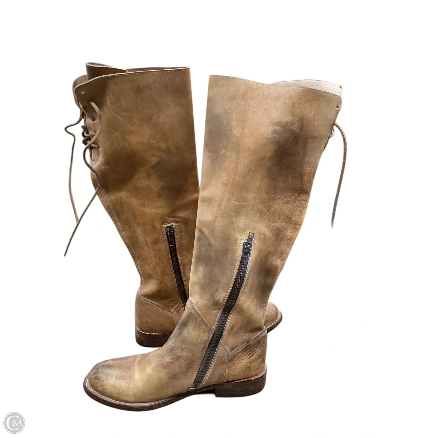 Boots Knee Flats By Bed Stu In Tan, Size: 9.5