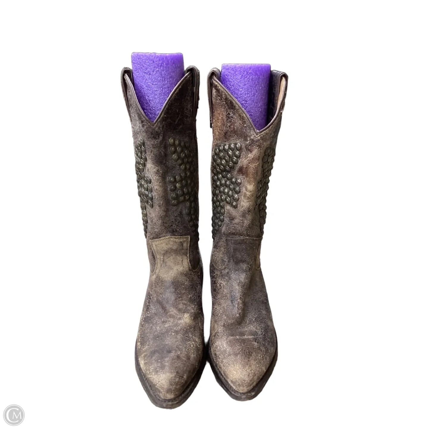 Boots Designer By Frye In Brown, Size: 7.5