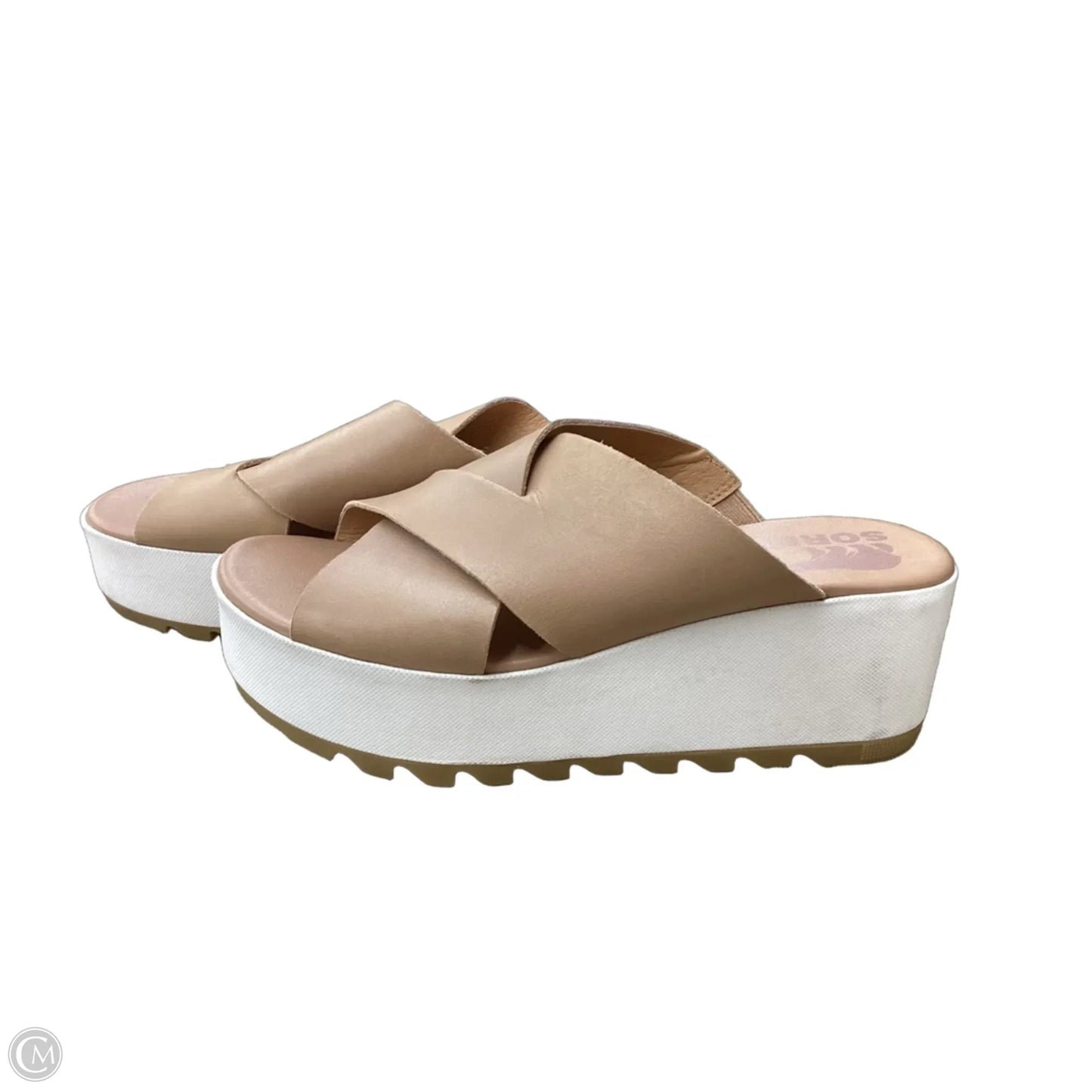 Sandals Heels Platform By Sorel In Tan, Size: 6