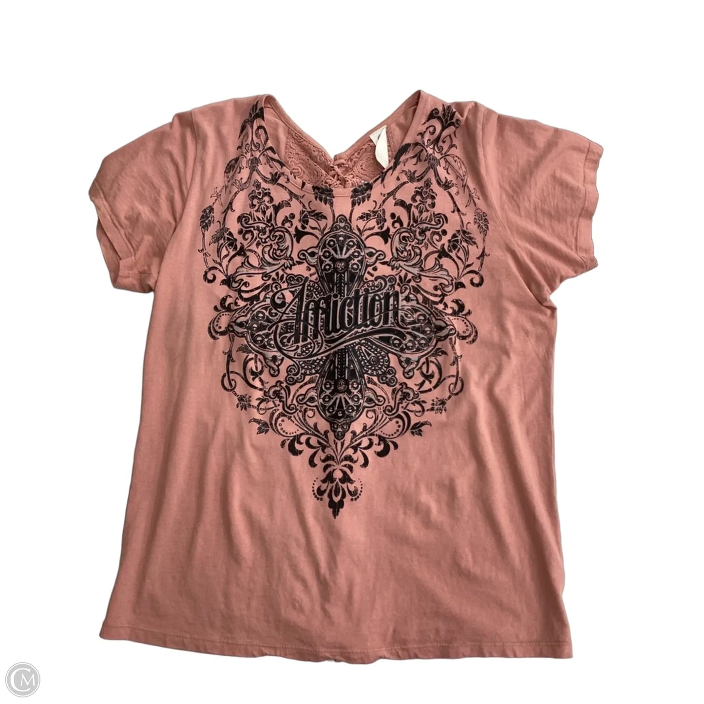 Top Short Sleeve By Clothes Mentor In Peach, Size: Xl