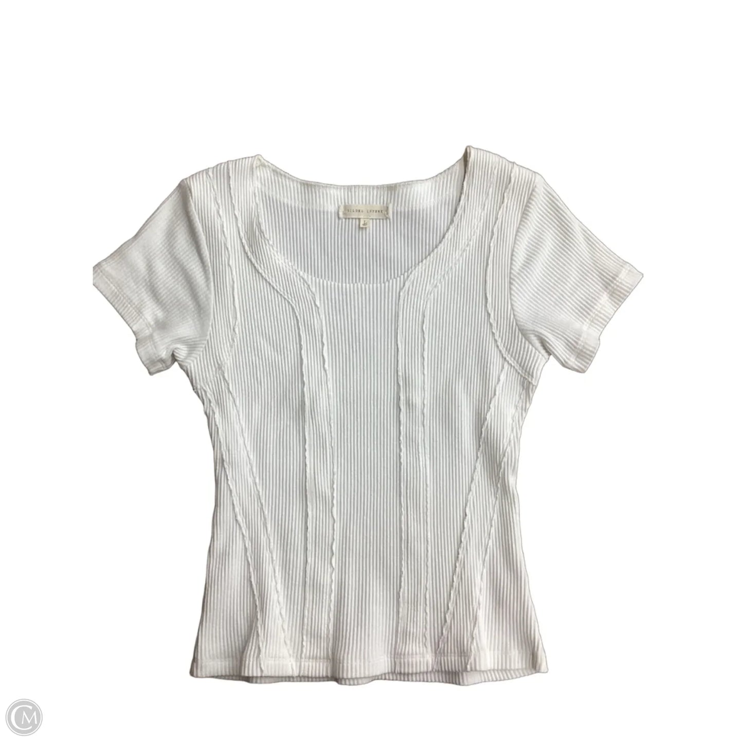 Top Short Sleeve By Gilded Intent In White, Size: L