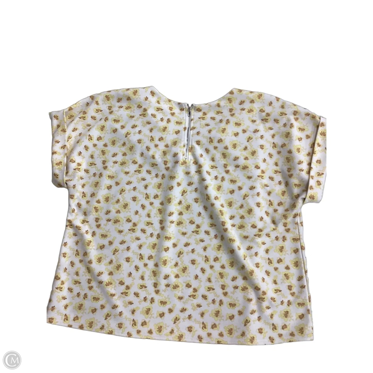 Top Short Sleeve By Melloday In Yellow, Size: Xl