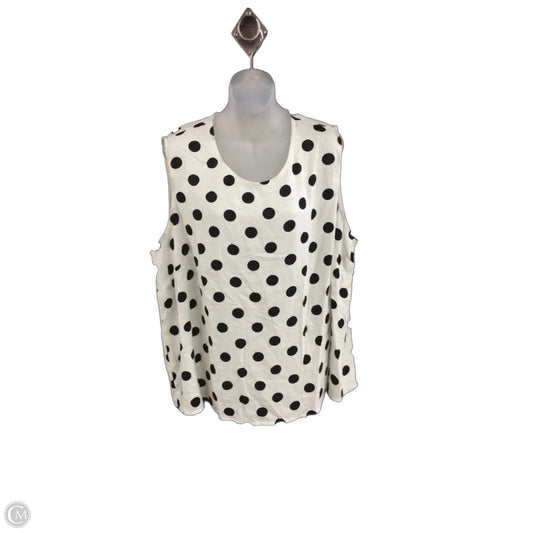 Top Sleeveless By Clothes Mentor In Polkadot Pattern, Size: 2x