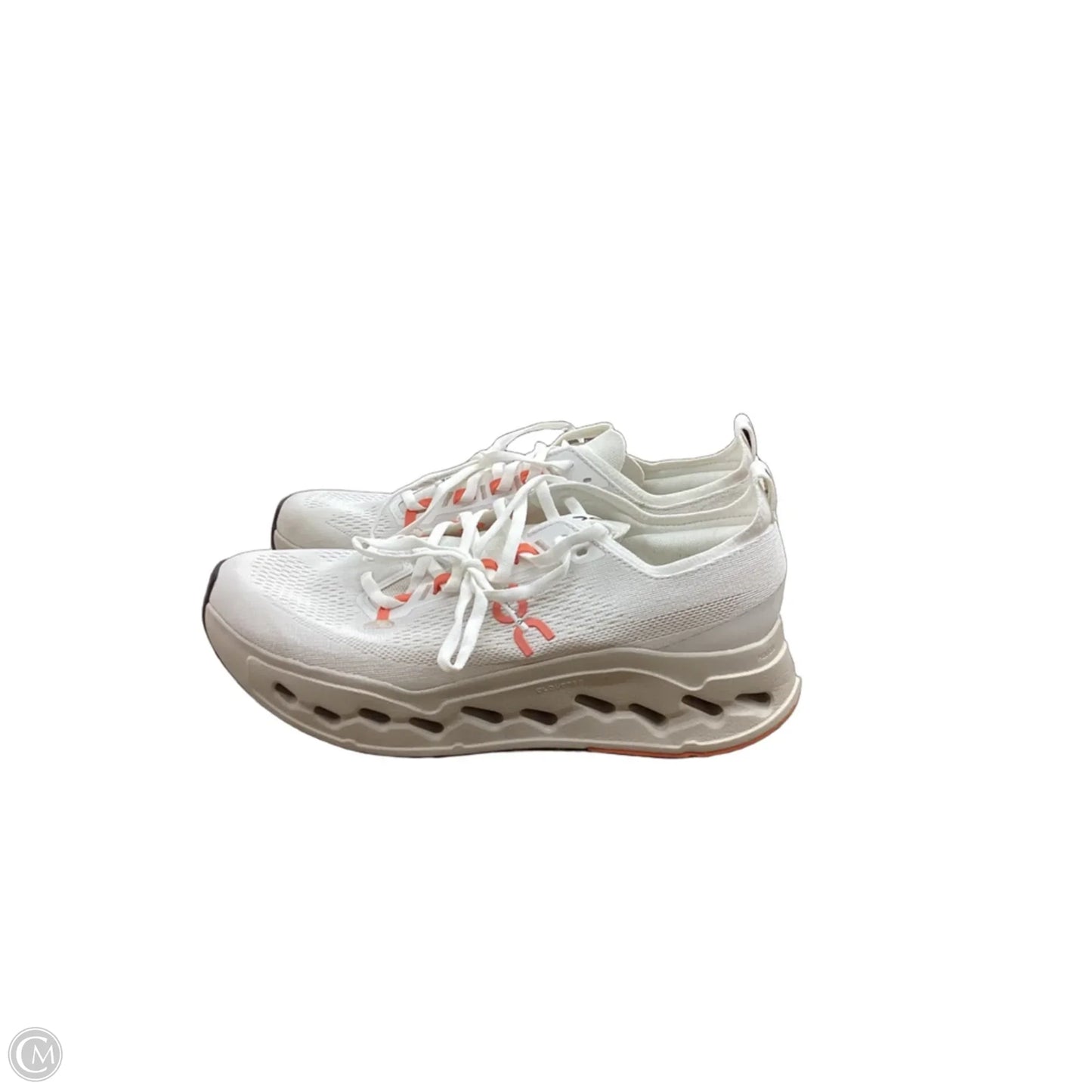 Shoes Athletic By On Cloud In Cream & Orange, Size: 11