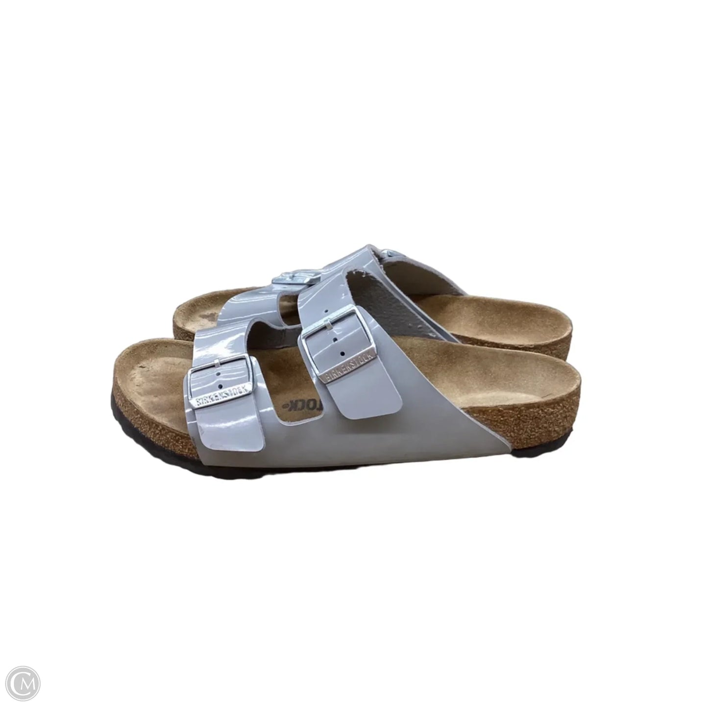 Sandals Flats By Birkenstock In Grey, Size: 10