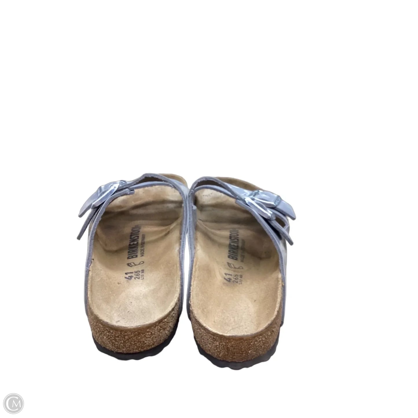 Sandals Flats By Birkenstock In Grey, Size: 10