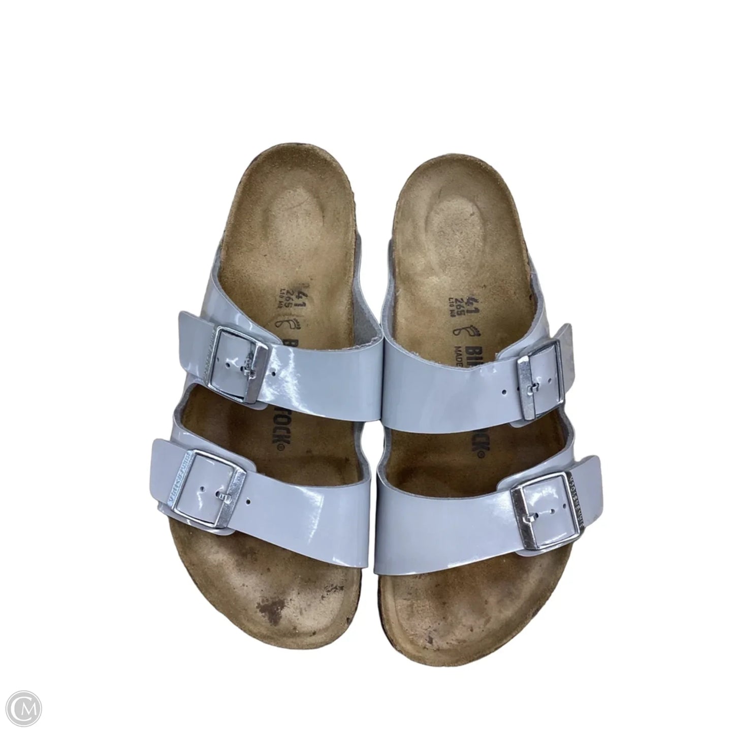 Sandals Flats By Birkenstock In Grey, Size: 10