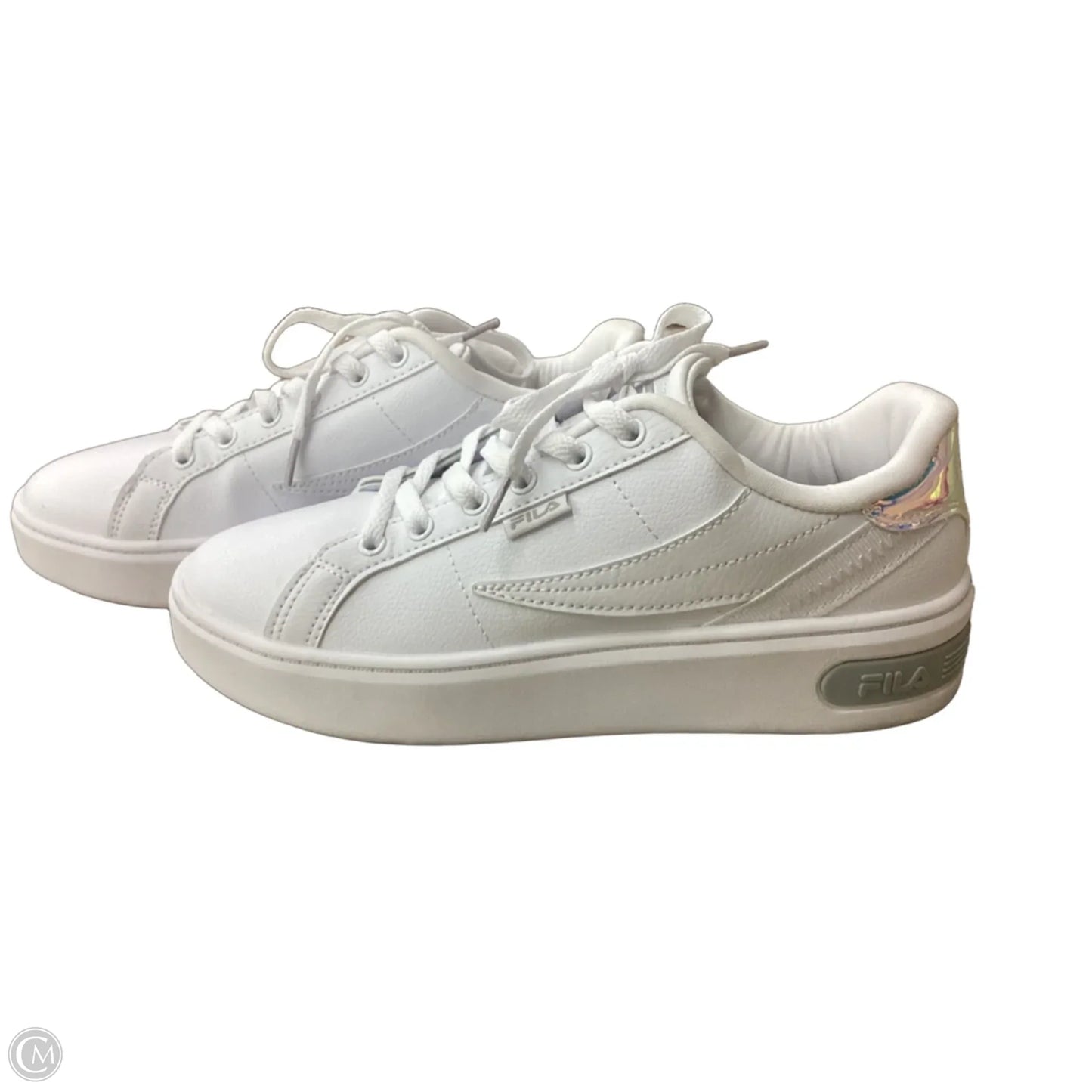 Shoes Athletic By Fila In White, Size: 7.5