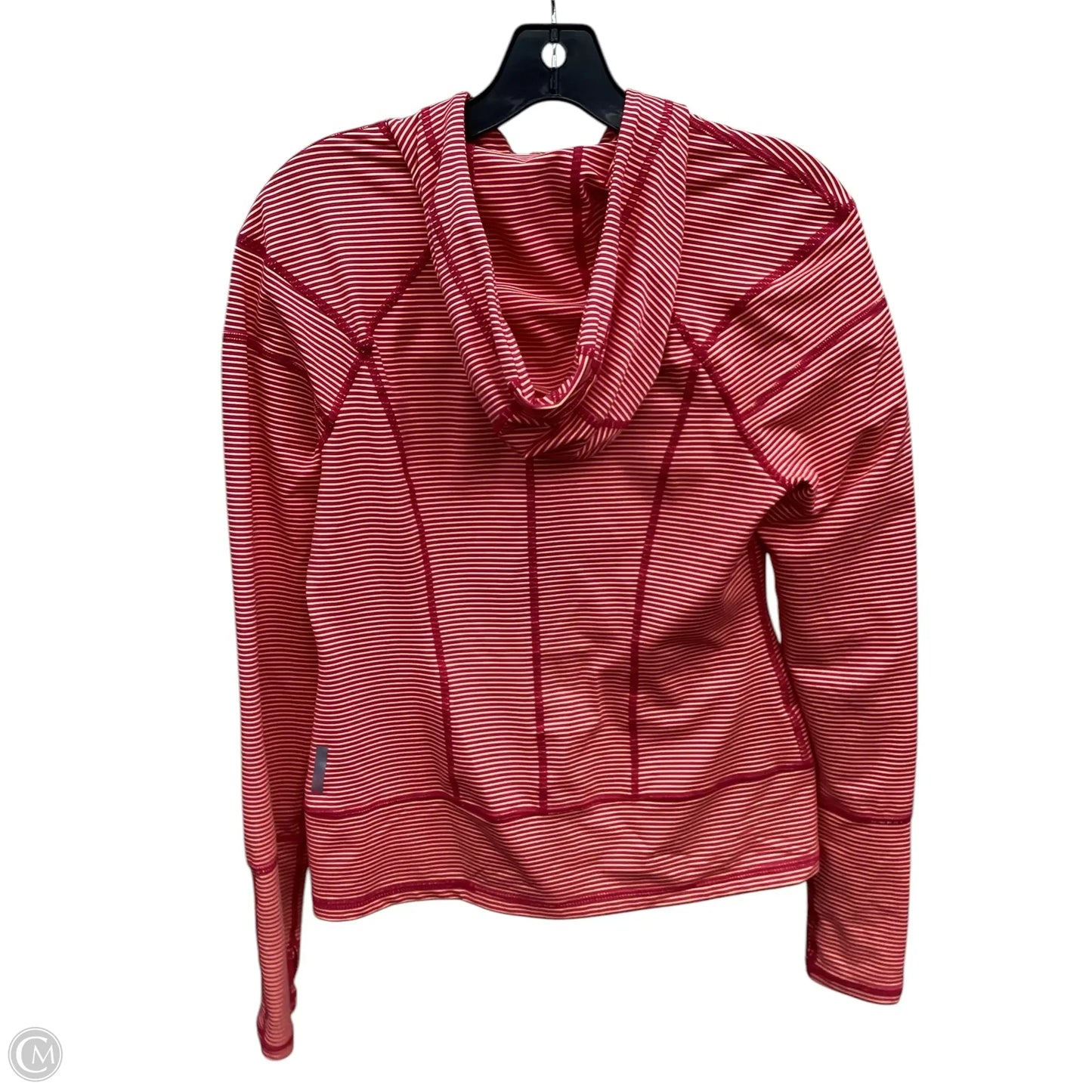 Athletic Jacket By Zella In Striped Pattern, Size: S