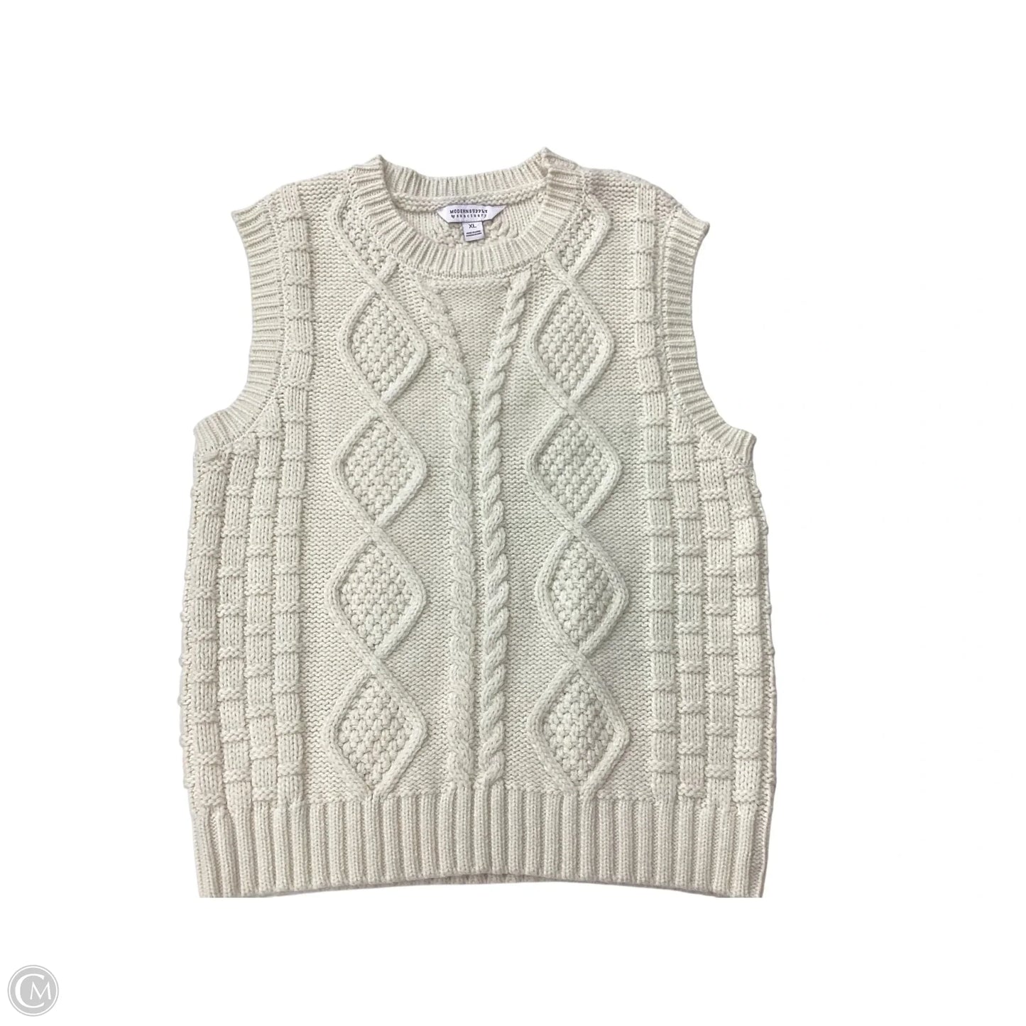 Vest Sweater By Sanctuary In Cream, Size: Xl