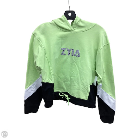 Athletic Top Long Sleeve Hoodie By Zyia In Green, Size: S