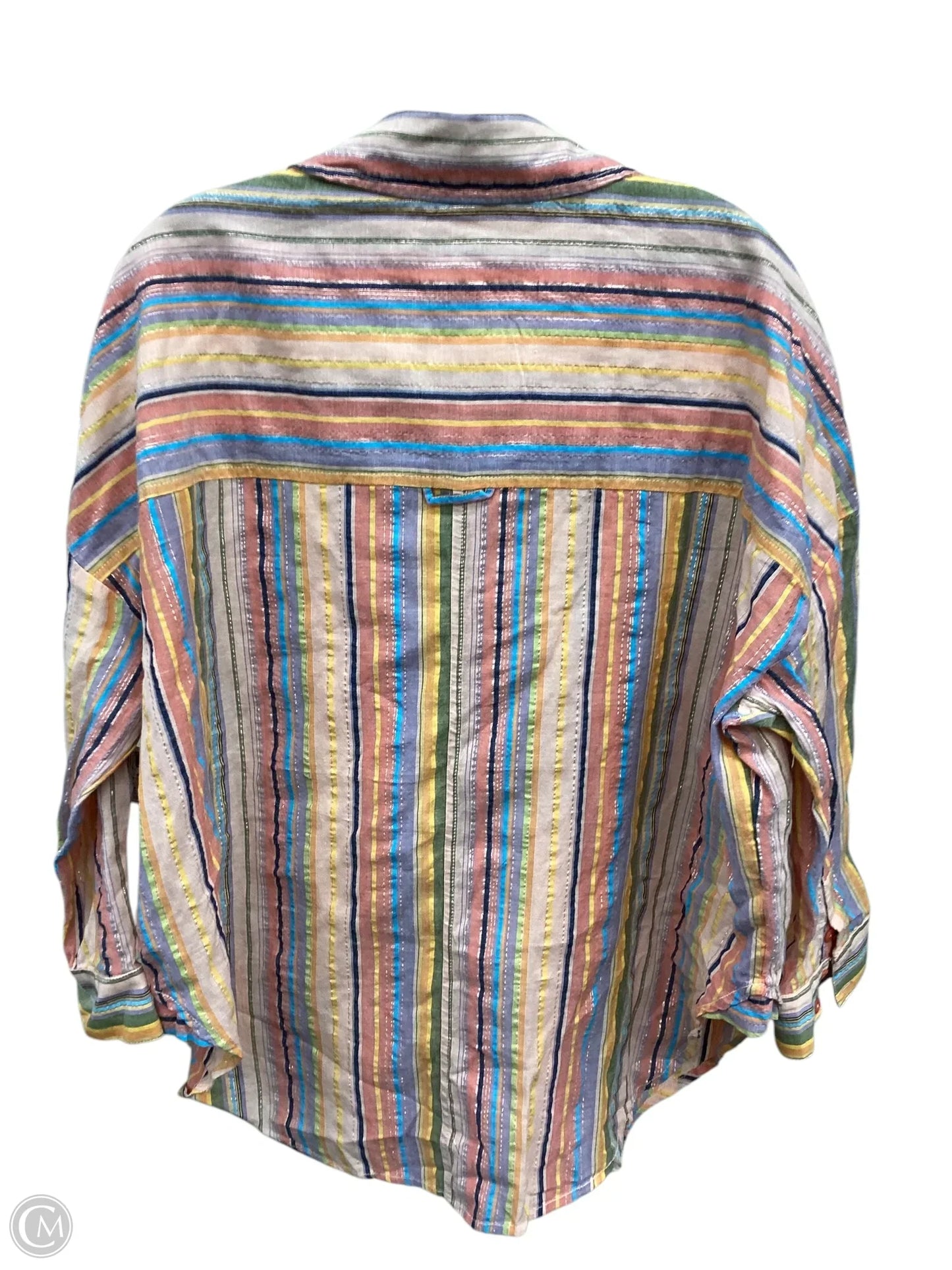 Blouse Long Sleeve By Pilcro In Striped Pattern, Size: L