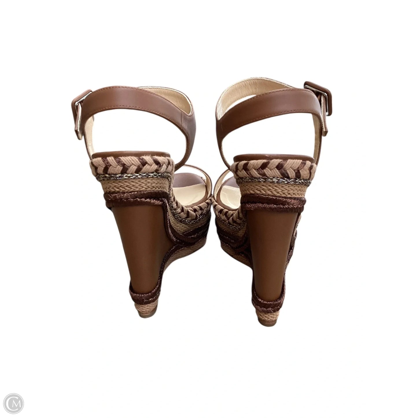Sandals Luxury Designer By Christian Louboutin In Brown, Size: 6