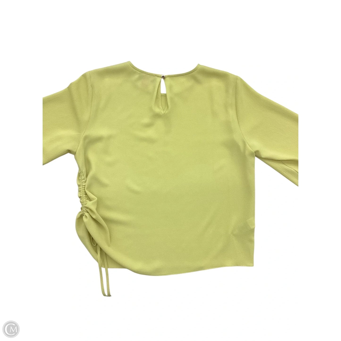 Blouse Long Sleeve By Vince Camuto In Chartreuse, Size: Xs