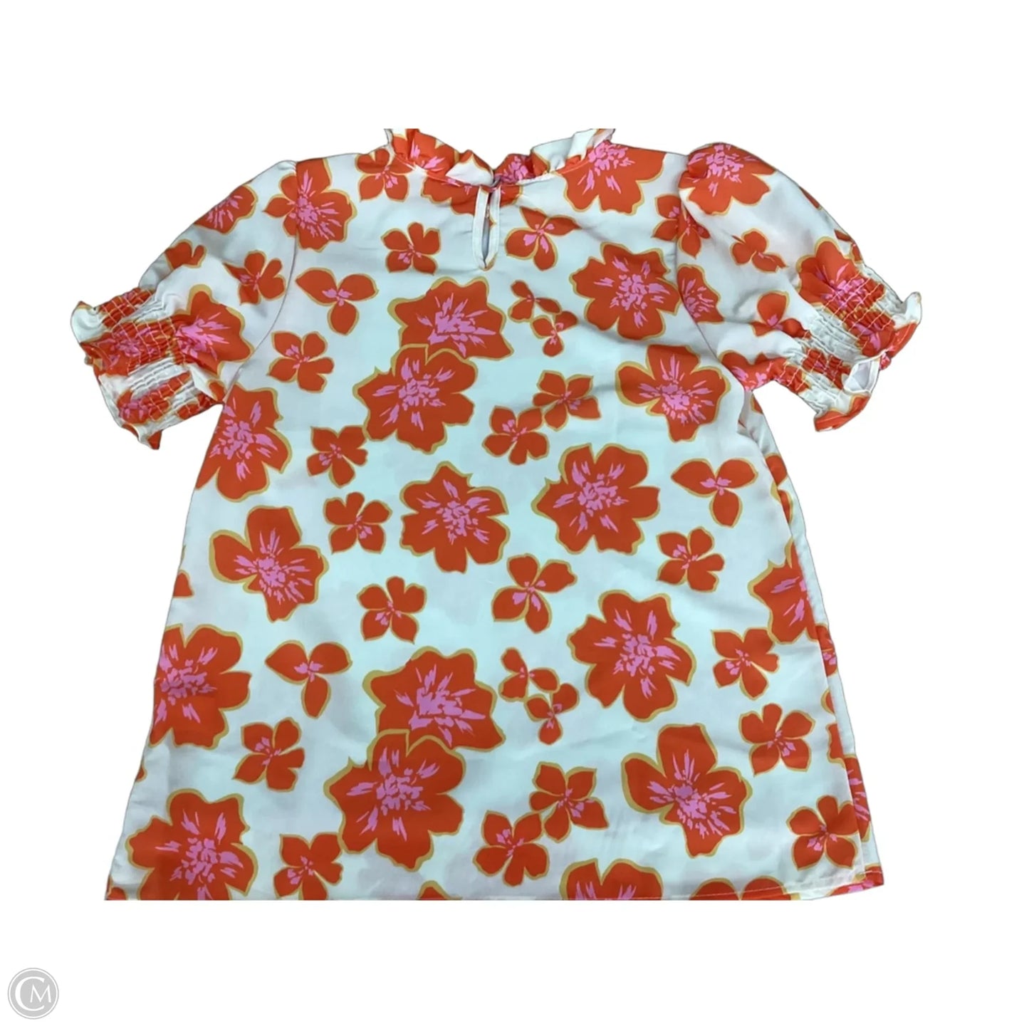 Blouse Short Sleeve By Clothes Mentor In Tropical Print, Size: S