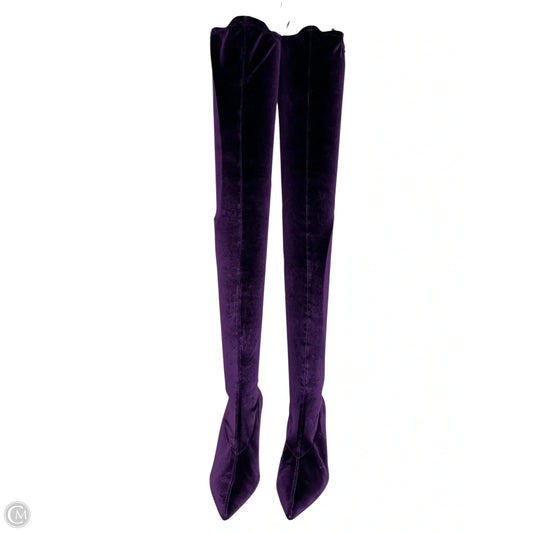 Boots Over-the-knee Heels By Zara Women In Purple, Size: 7