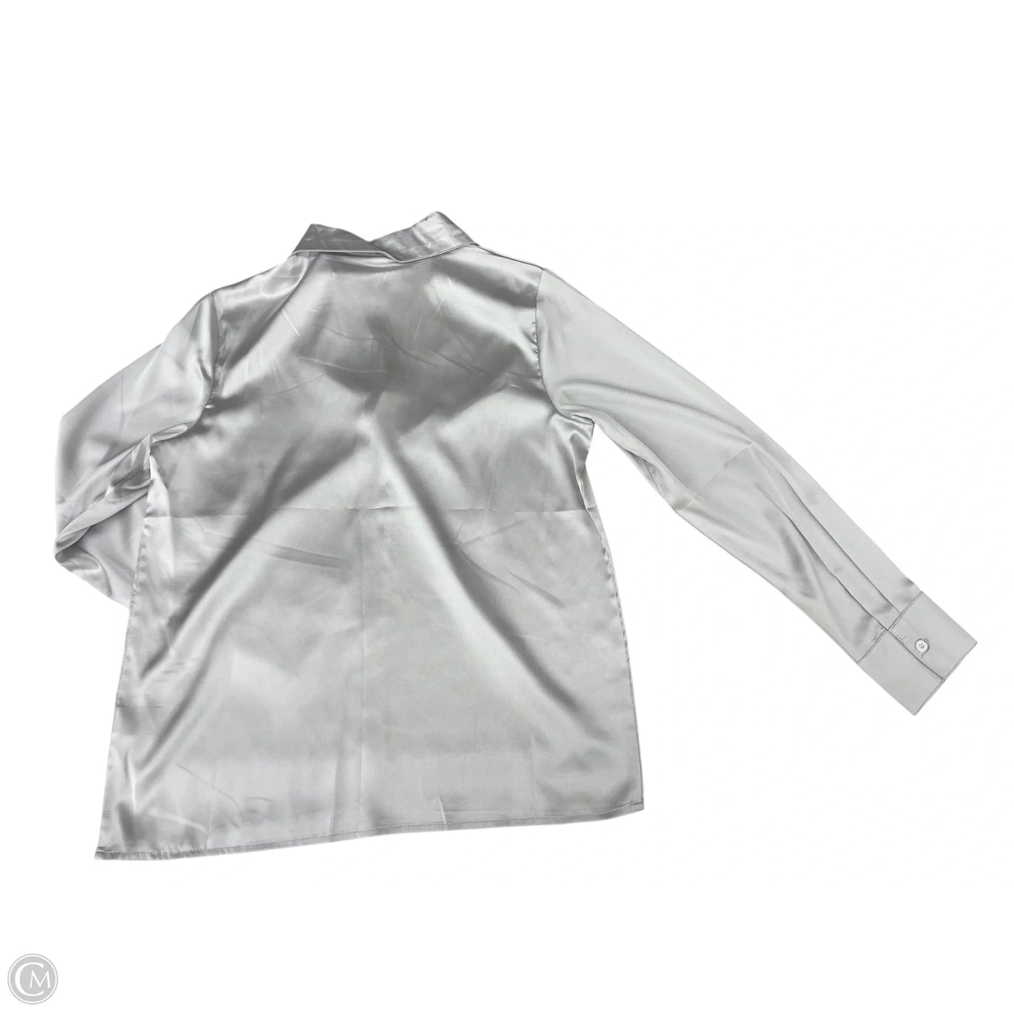 Blouse Long Sleeve By Clothes Mentor In Grey, Size: S