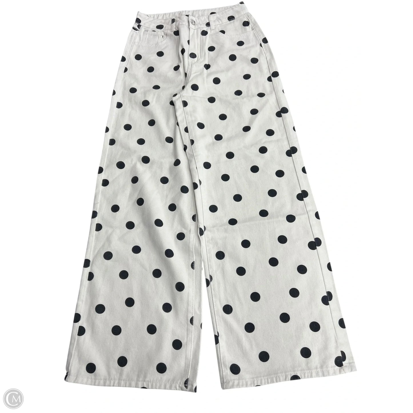 Jeans Wide Leg By Missguided In Polkadot Pattern, Size: 6