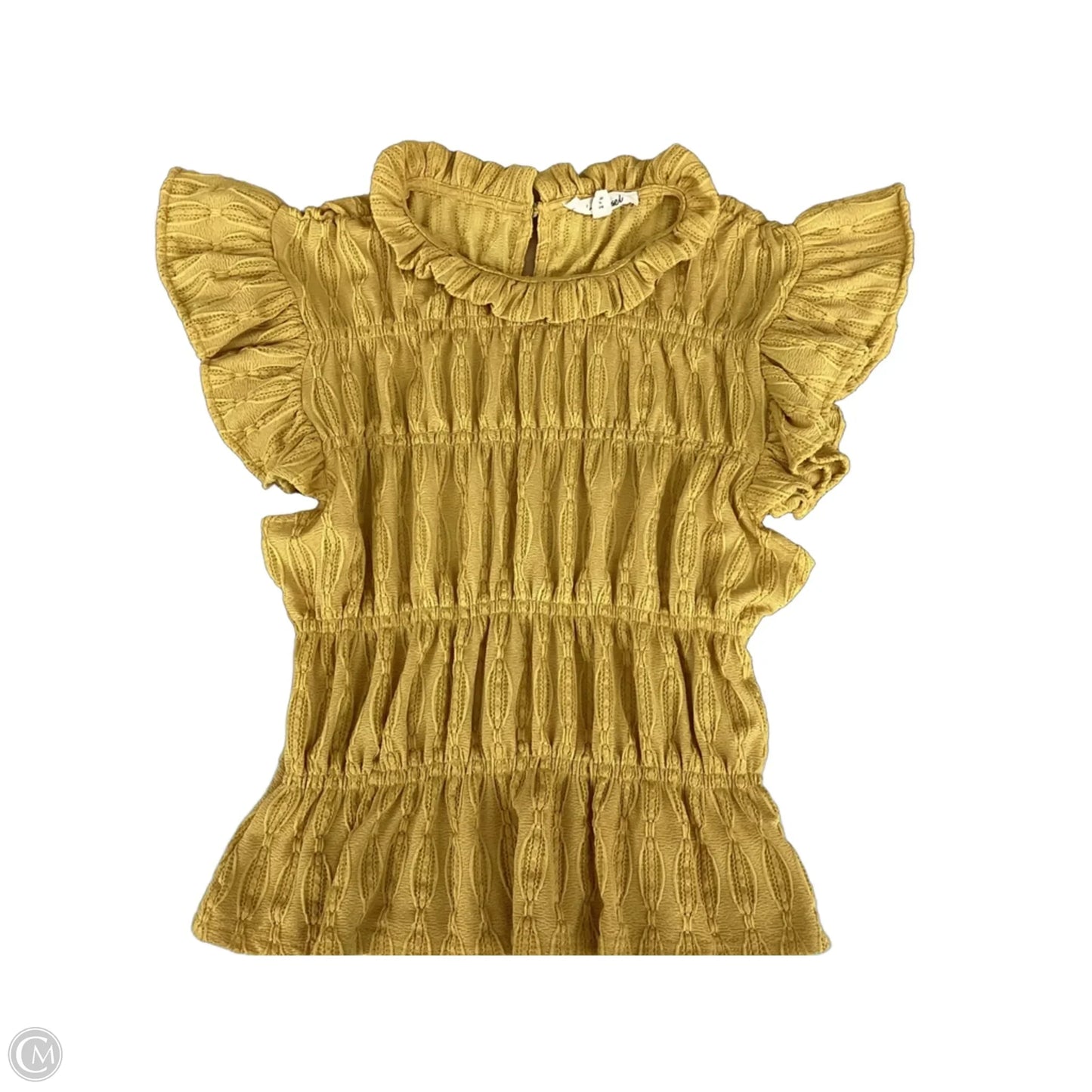 Top Sleeveless By Blue Tassel In Yellow, Size: M