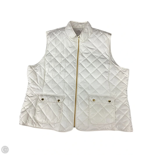 Vest Puffer & Quilted By St Johns Bay In Cream, Size: 3x