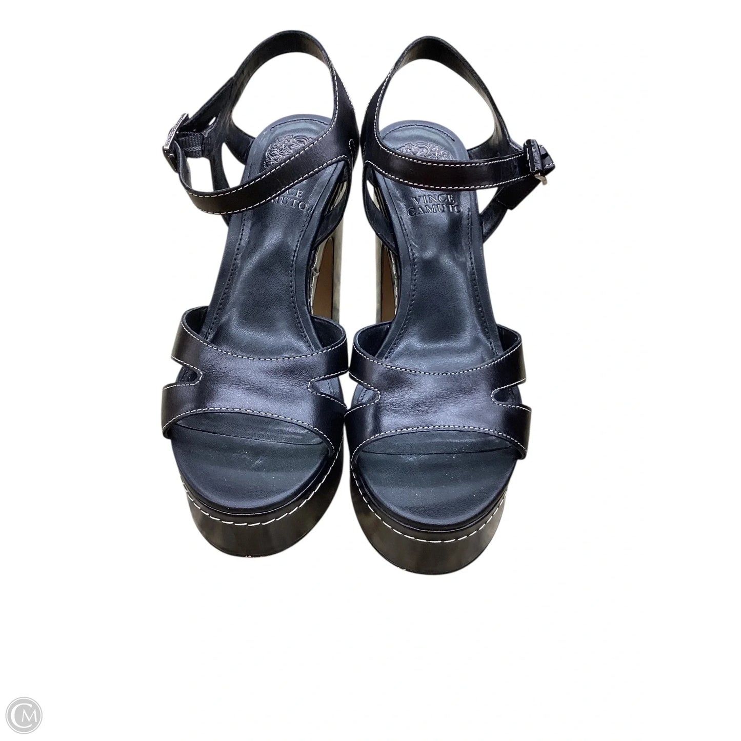 Sandals Heels Platform By Vince Camuto In Black, Size: 6
