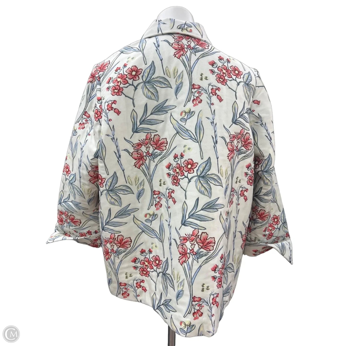 Blazer By Clothes Mentor In Floral Print, Size: L