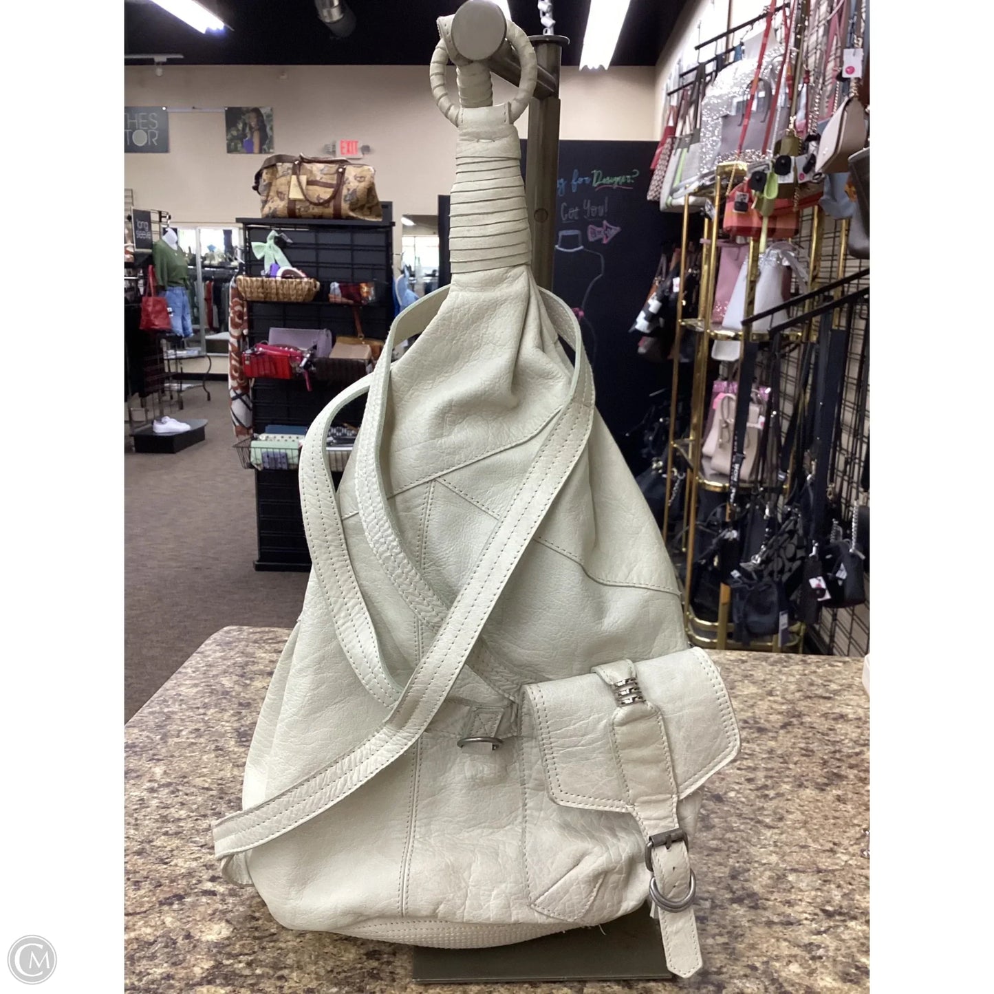 Backpack Leather By Free People, Size: Medium