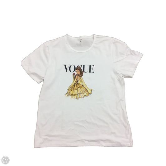 Top Short Sleeve Basic By Tee Shop In White, Size: 4x