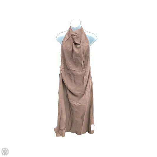 Dress Casual Midi By Asos In Brown, Size: 2x