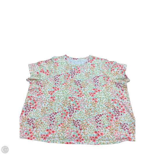 Top Short Sleeve Basic By Old Navy In Floral Print, Size: 2x