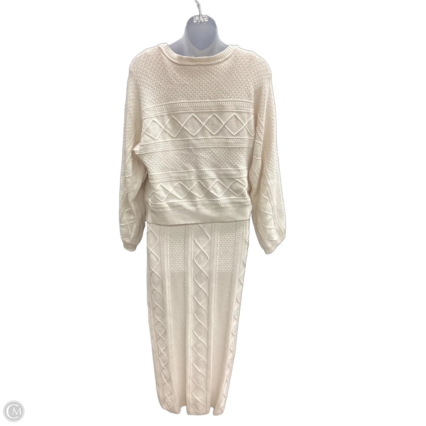 Dress Sweater By Current Air In Cream, Size: L