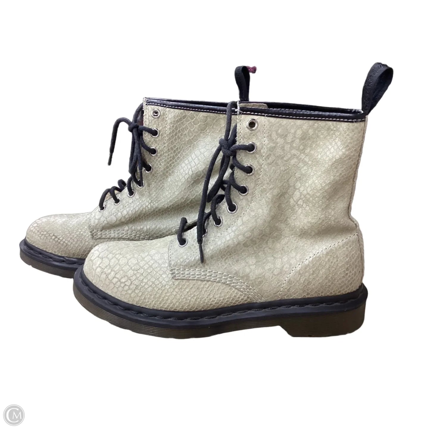 Boots Combat By Dr Martens In Snakeskin Print, Size: 8