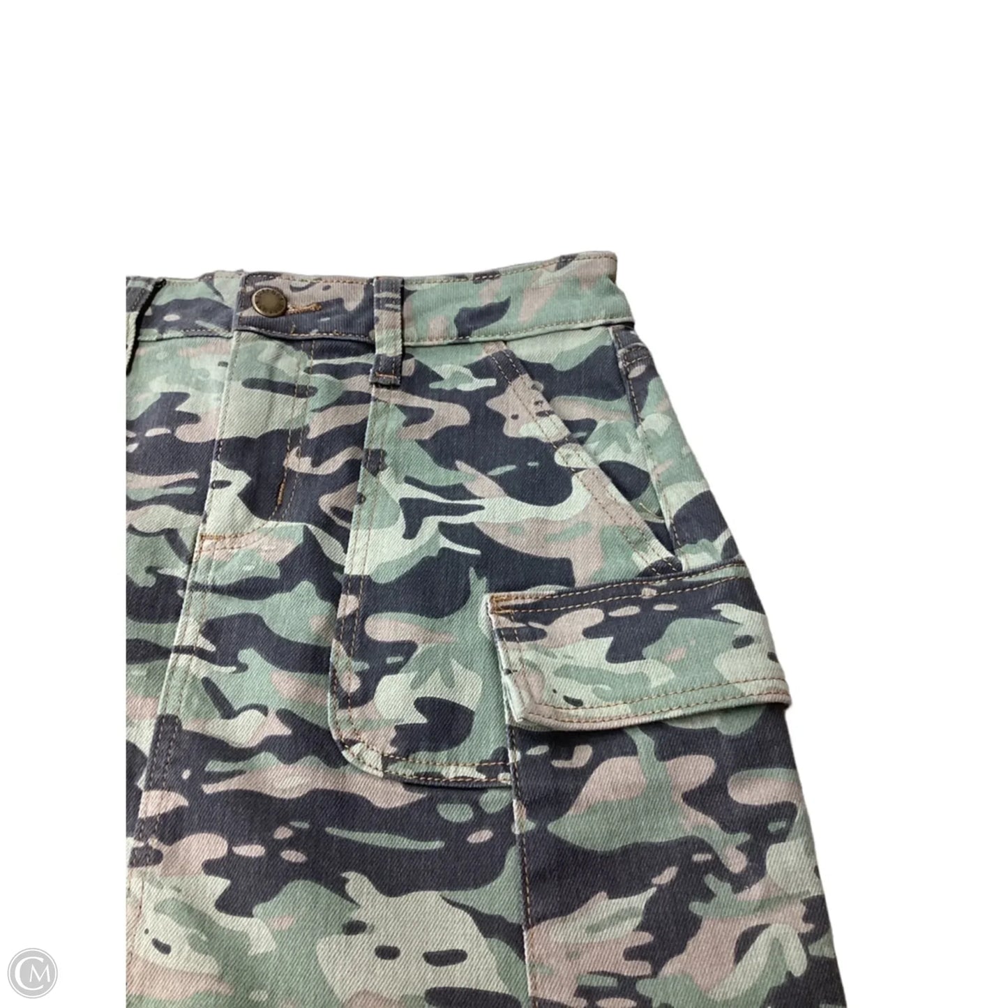 Skirt Mini & Short By Just Usa In Camouflage Print, Size: S
