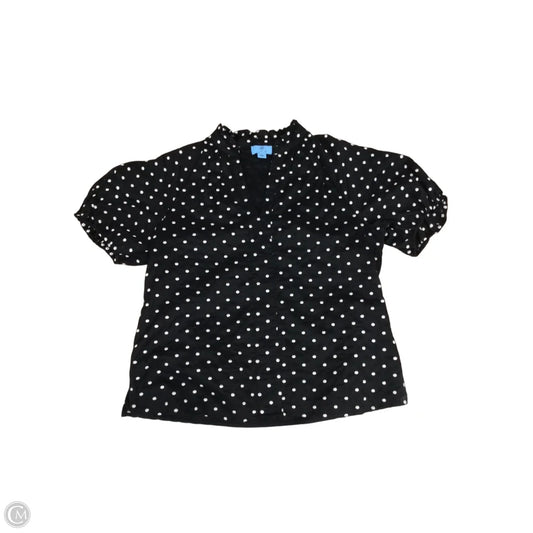 Blouse Short Sleeve By Cece In Polkadot Pattern, Size: L