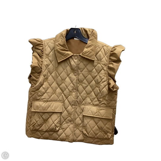 Vest Puffer & Quilted By Jodifl In Tan, Size: M