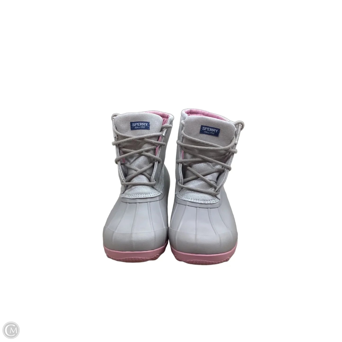 Boots Rain By Sperry In Grey & Pink, Size: 6