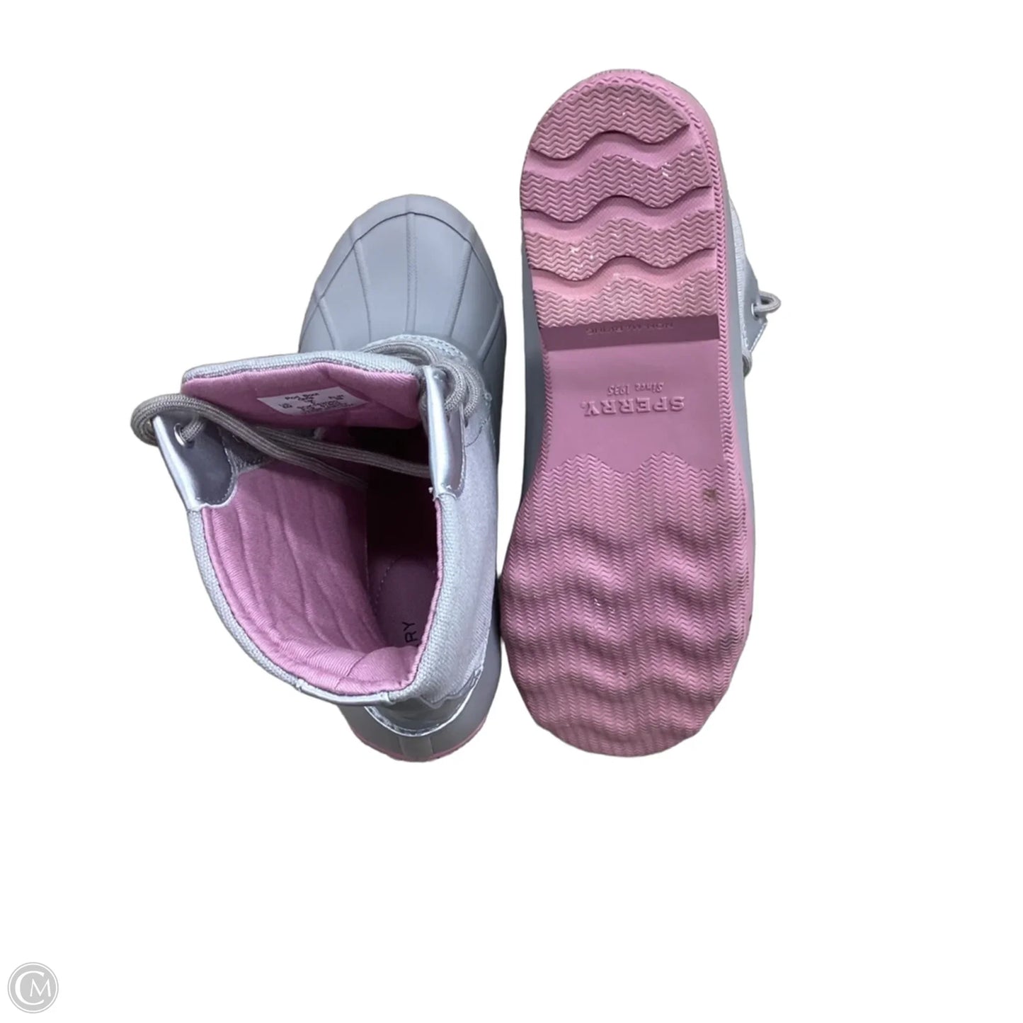 Boots Rain By Sperry In Grey & Pink, Size: 6