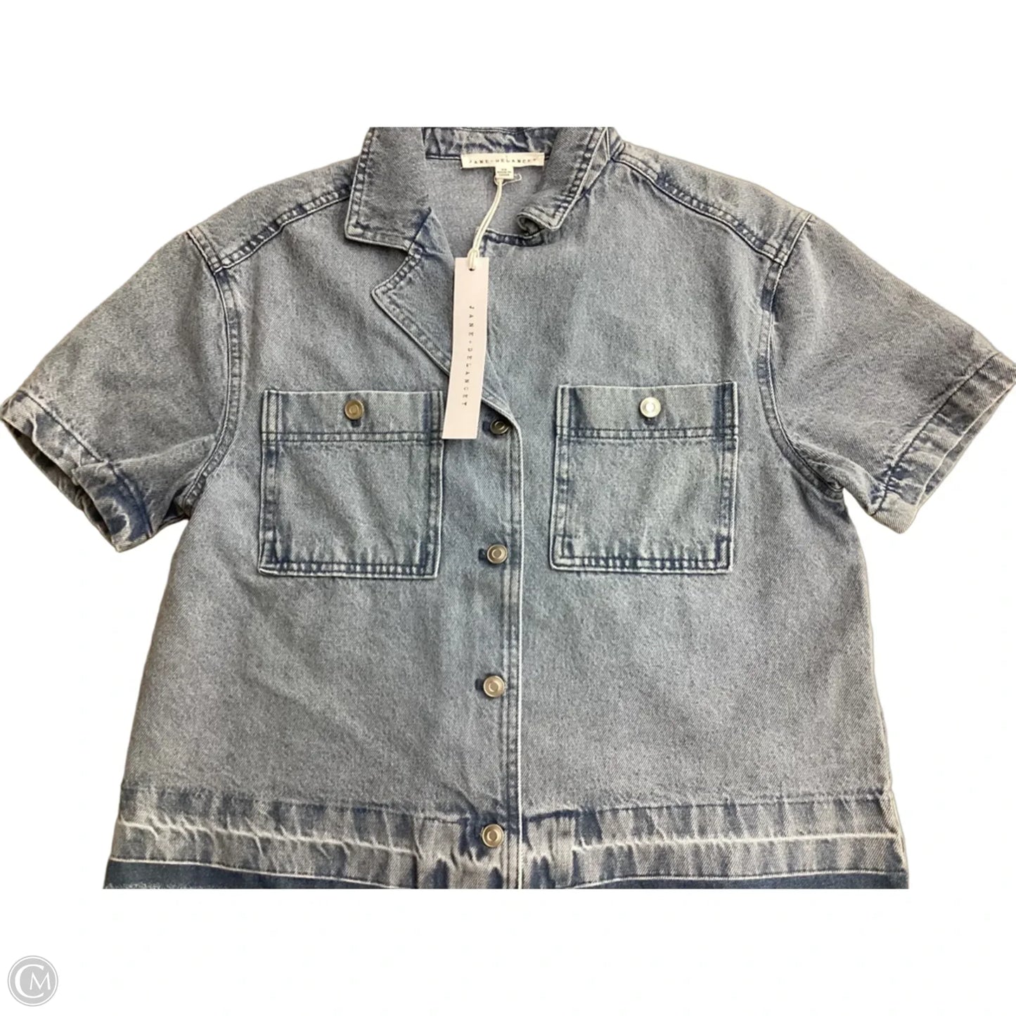 Top Short Sleeve By Jane And Delancey In Blue Denim, Size: Xs