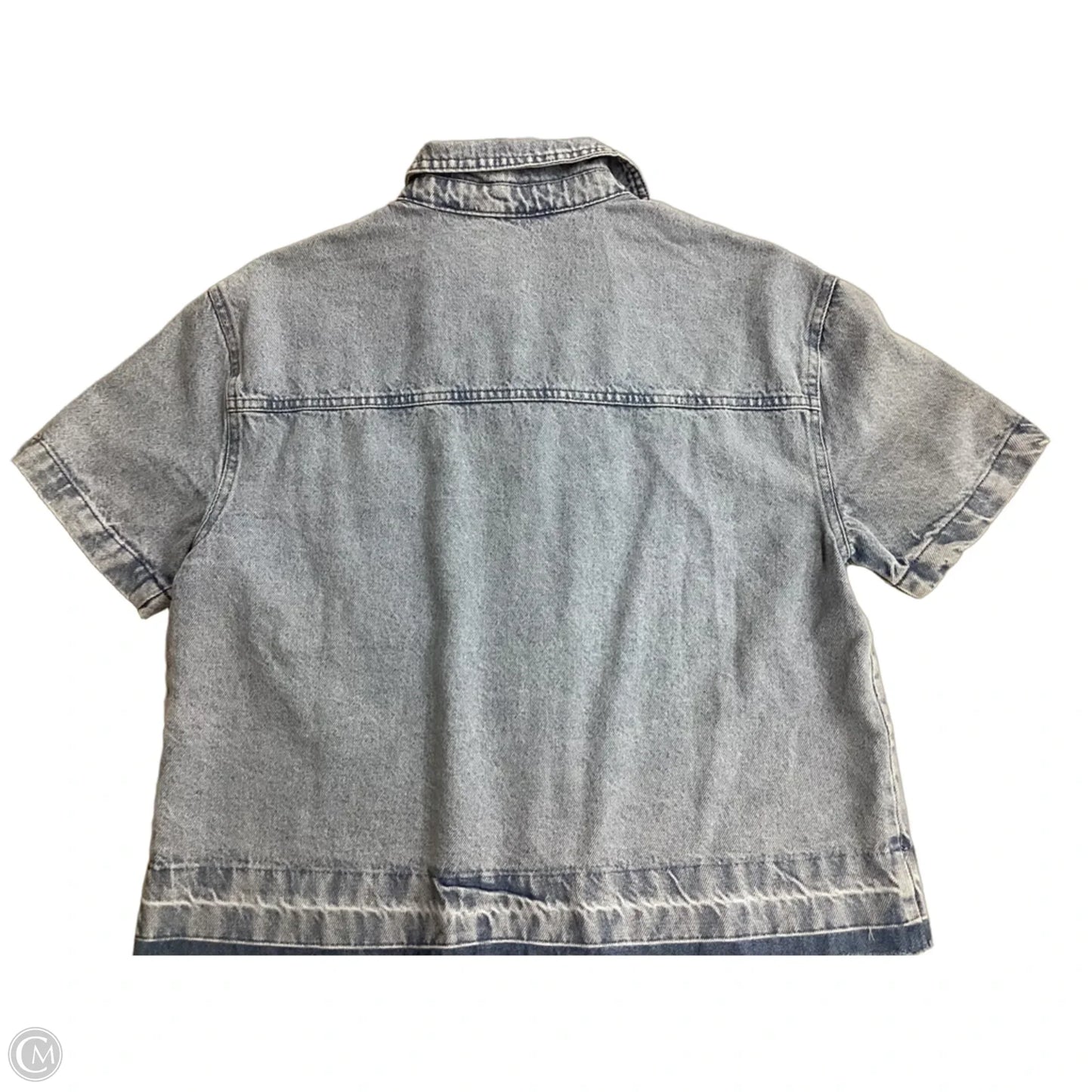 Top Short Sleeve By Jane And Delancey In Blue Denim, Size: Xs